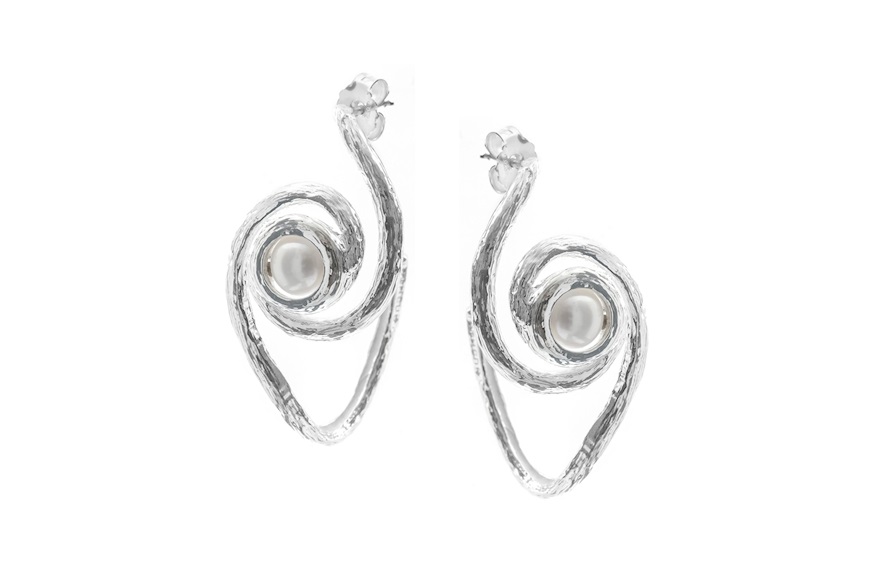 Earrings Eos silver with pearl Selezione Zanolli