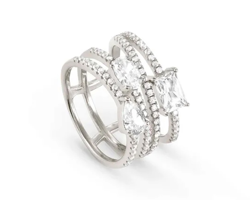 Anello Colour Wave argento con cubic zirconia Nomination