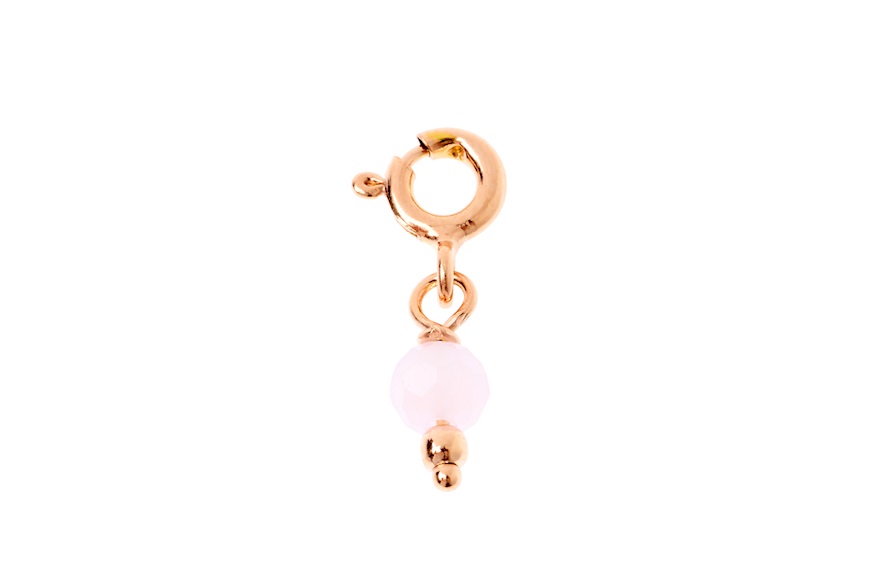 Pink Stone Charm silver rosè Sovrani