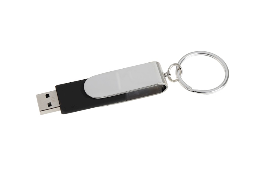 Portachiavi Usb con rivestimento in argento liscio con 8 giga di memoria Selezione Zanolli