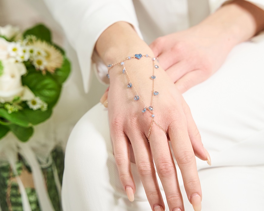 Selezione Zanolli Bracciale Baciamano argento rosè con cuore e