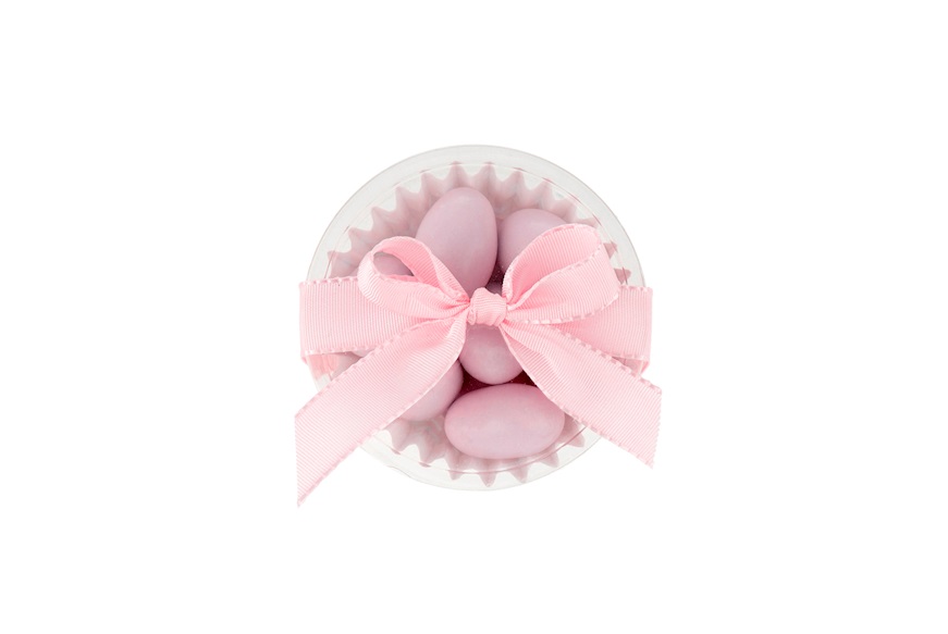 Bomboniera Battesimo Segnalibro orsetto, nappina celeste argento con scatolina portaconfetti Selezione Zanolli
