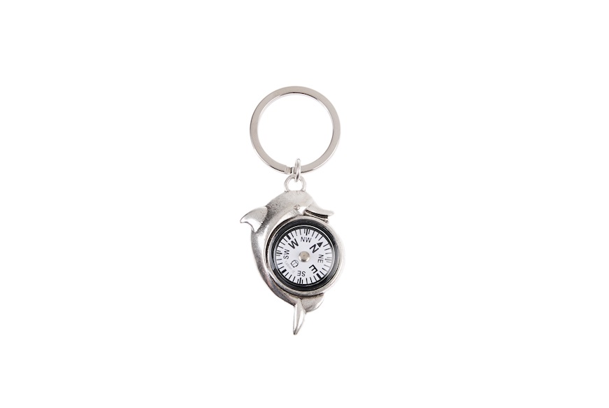 Keychain Dolphin with compass and sugared almonds Selezione Zanolli