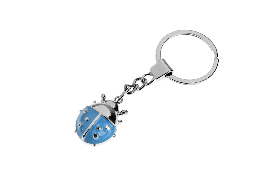 Keychain light blue ladybug with sugared almonds Selezione Zanolli