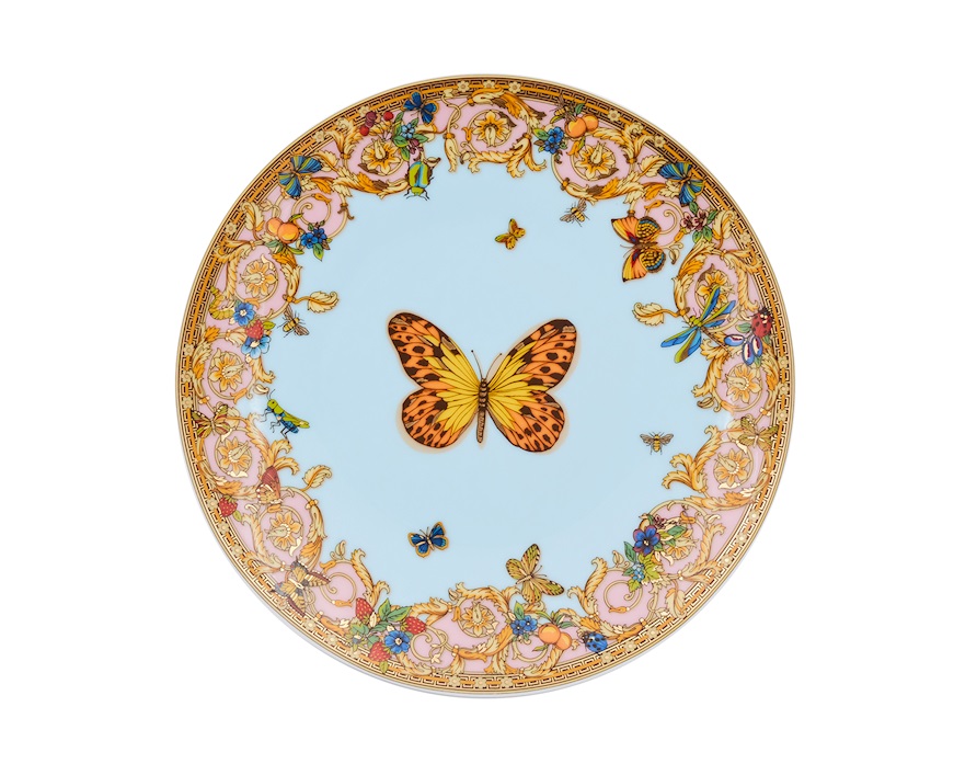 Piatto frutta Le Jardin porcellana Versace