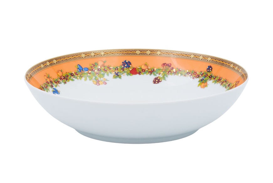 Soup plate Le Jardin porcelain Versace