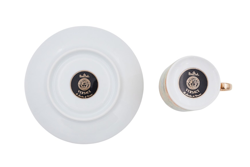 Espresso cup Le Jardin porcelain with saucer Versace