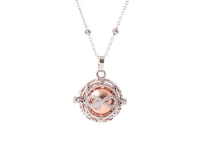 Collana chiama angeli Harmony ottone rodiato e oro rosè Infinito Sovrani