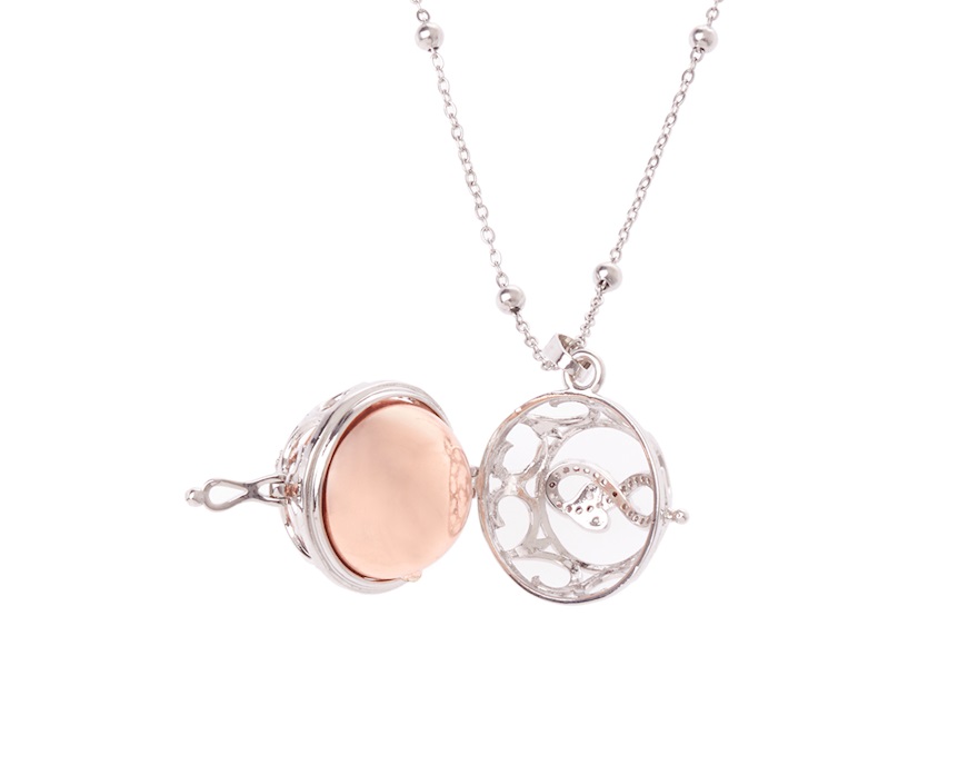 Collana chiama angeli Harmony ottone rodiato e oro rosè Infinito Sovrani