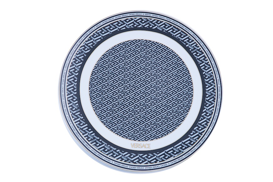 Charger plate La Greca Signature porcelain black Versace