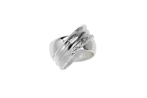 Anello Absolute argento quattro fedi incrociate Selezione Zanolli