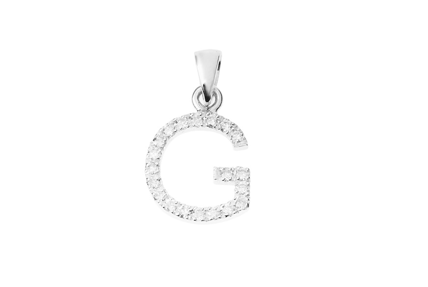 Pendant Letter G gold 750‰ with diamonds Selezione Zanolli