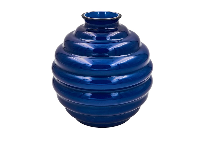 Vase Decò Murano glass sea blue Venini