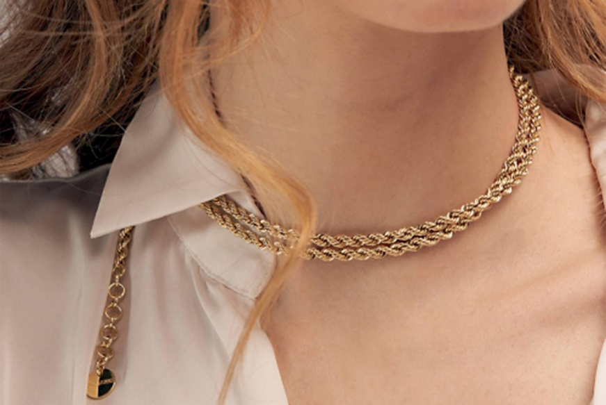 Collana Korda in bronzo dorato Unoaerre