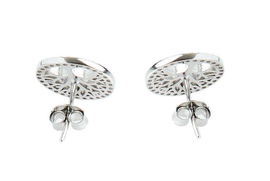 Earrings Tree of Life silver with white zircons Selezione Zanolli