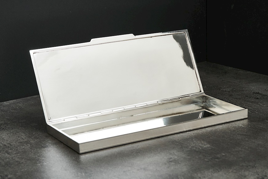 Tre Scatolette Portasigarette In Argento (gr.500