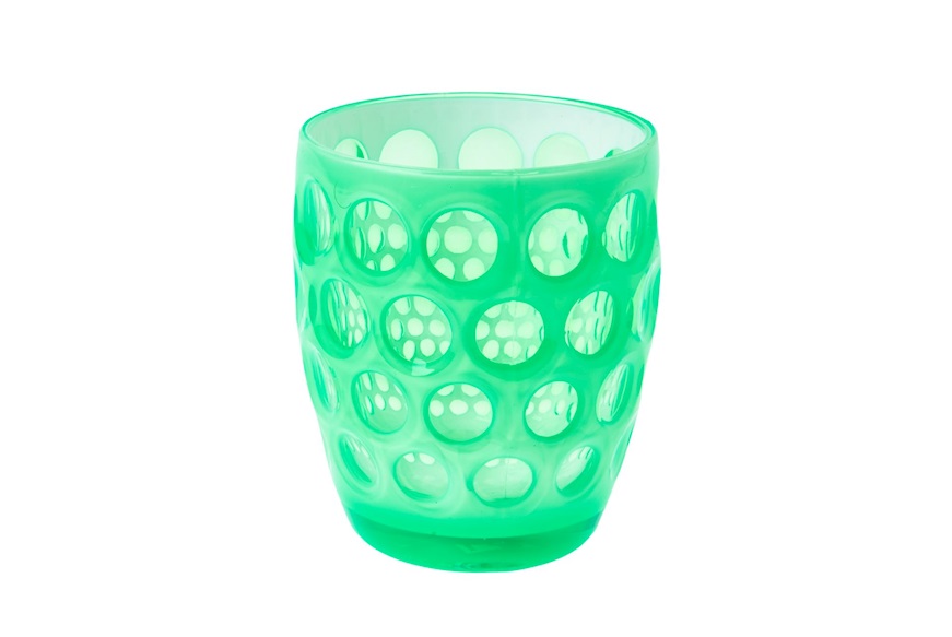 Bicchiere Lente verde fluo Mario Luca Giusti