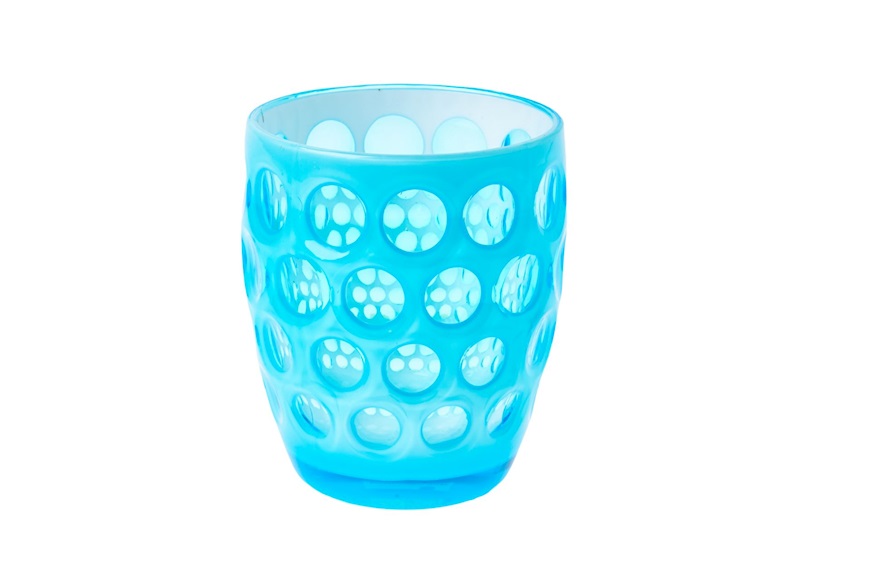 Glass Lente white turquoise Mario Luca Giusti