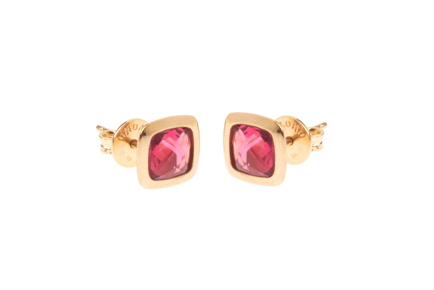 Stud earrings Crystal Color silver with rubellite crystal Unoaerre