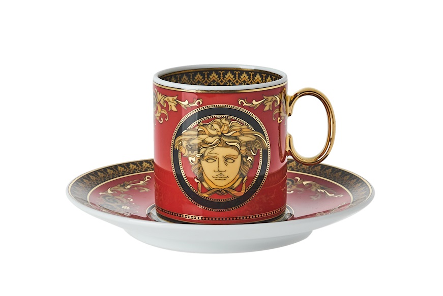 Tazza espresso Medusa porcellana con piattino Versace