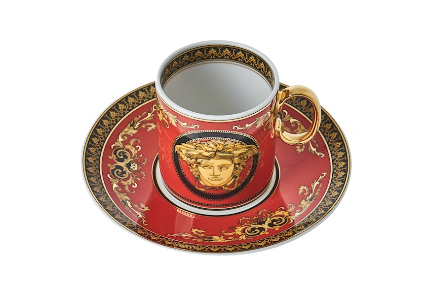 Tazza espresso Medusa porcellana con piattino Versace