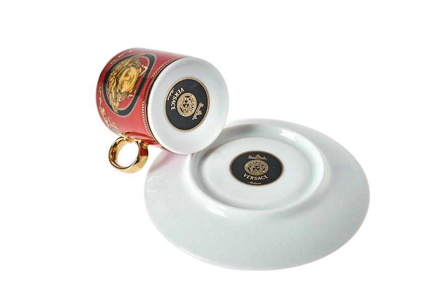 Espresso cup Medusa porcelain with saucer Versace