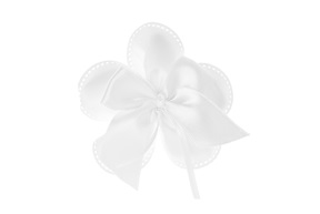 Sugared Almonds Petals white with white bow Selezione Zanolli