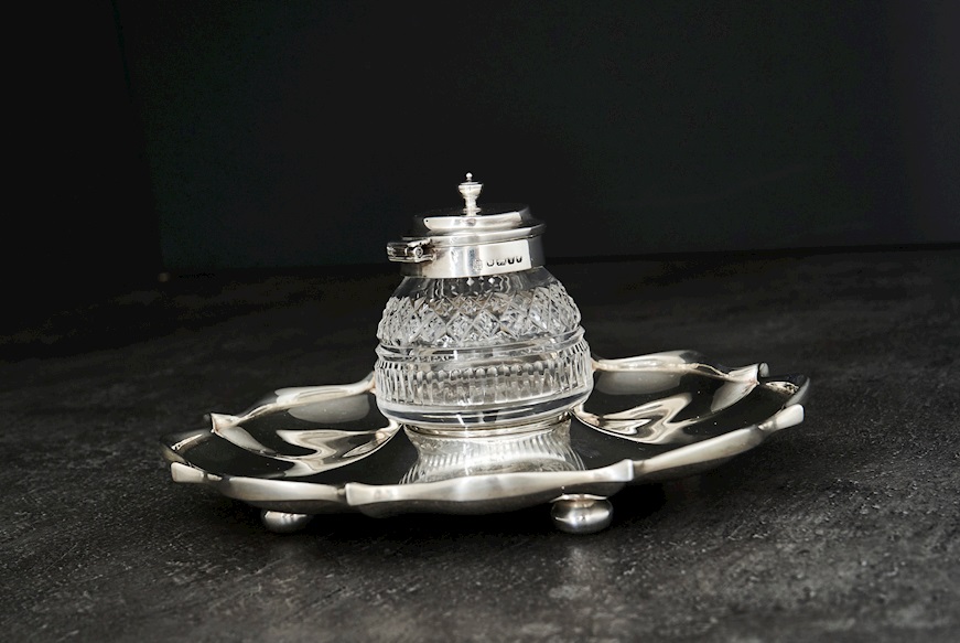 Inkwell silver in 700 style Selezione Zanolli