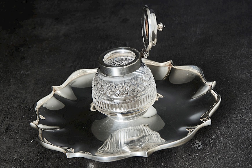 Inkwell silver in 700 style Selezione Zanolli