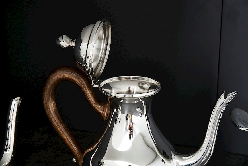 Servizio da Caffè argento in stile Inglese 4 pezzi Selezione Zanolli