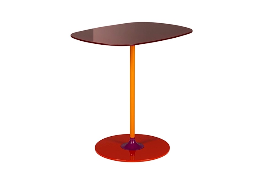 Tavolino Thierry acciaio bordeaux Kartell