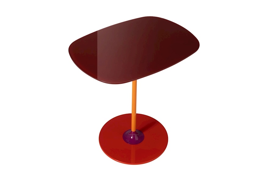 Tavolino Thierry acciaio bordeaux Kartell