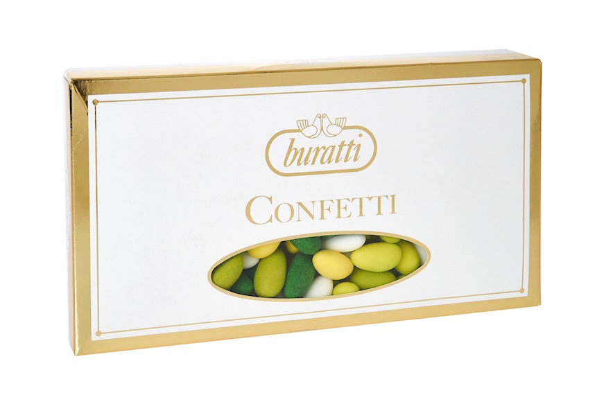 Buratti Confetti Mandorla Sfumati Verdi in confezione da 1 kg