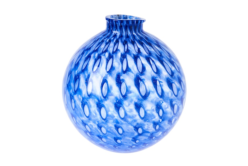 Vaso Sfera Balletton Blu Murrina Murano Venezia