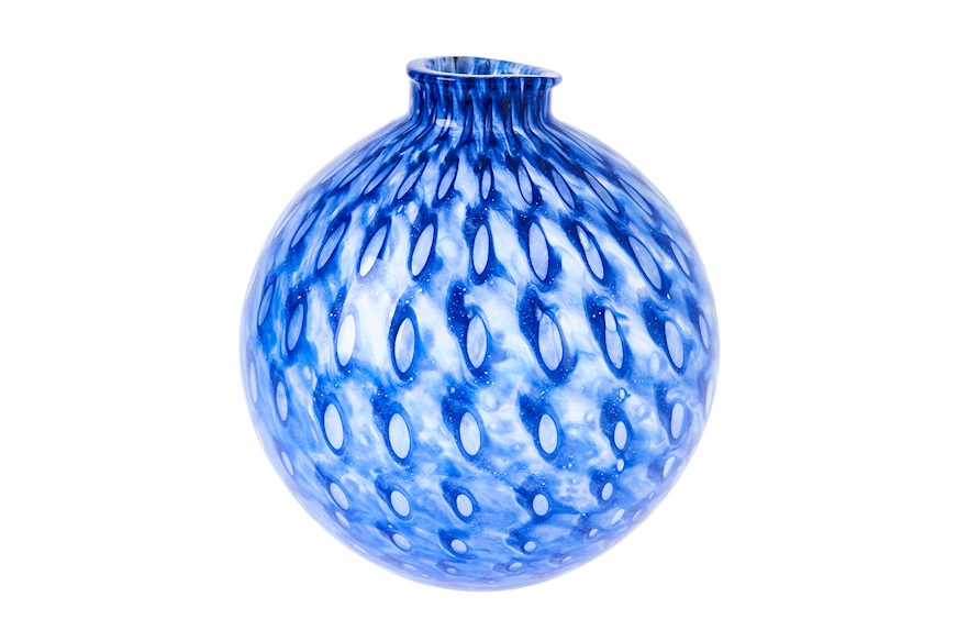 Vaso Sfera Balletton Blu Murrina Murano Venezia