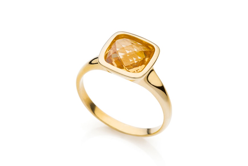 Ring Crystal Color silver with citrine crystal Unoaerre