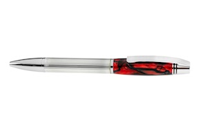 Ballpoint pen silver marbled bordeaux Settelaghi