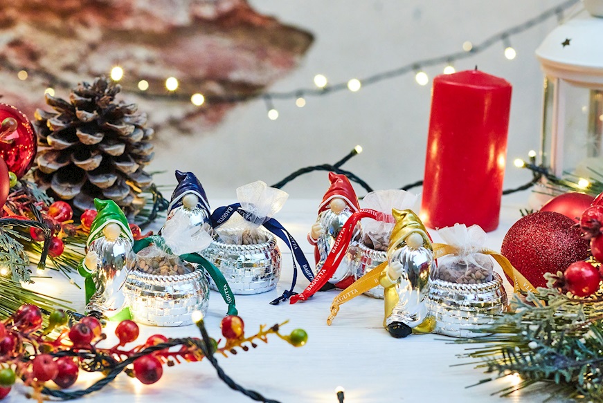 Idea regalo Natale Babbo Natale con Lenticchie blu Selezione Zanolli