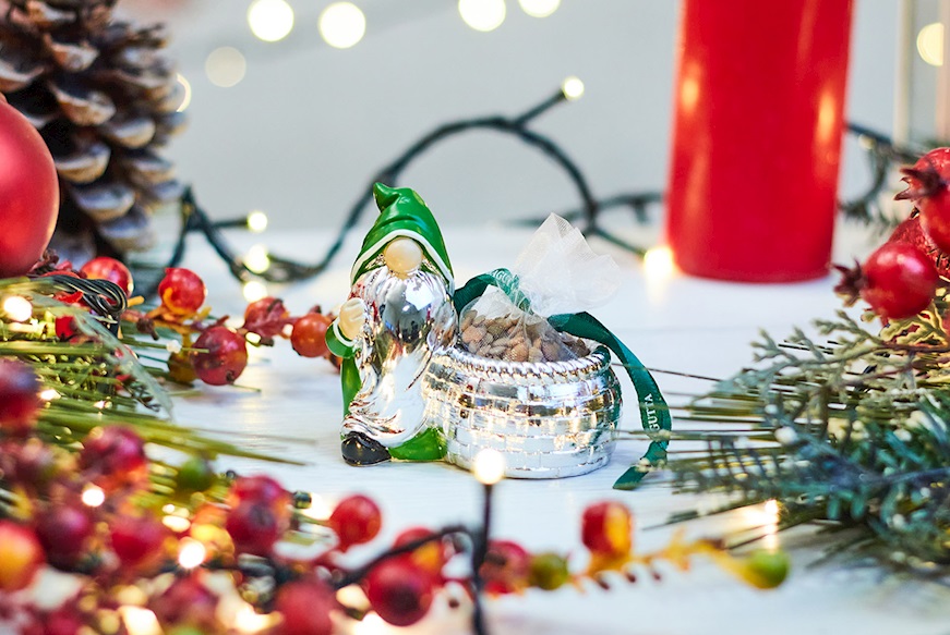Idea regalo Natale Babbo Natale con Lenticchie verde Selezione Zanolli