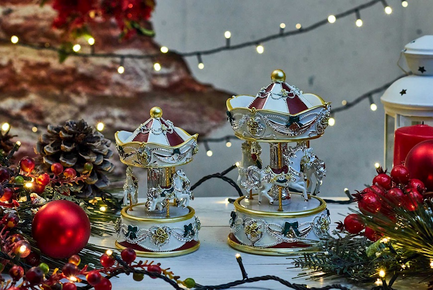 Idea regalo Natale Carillon Giostra di Cavalli rosso Selezione Zanolli