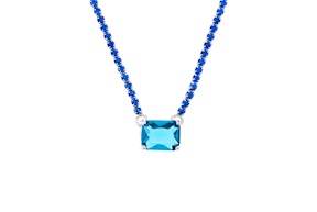 Necklace silver with blue zircons Selezione Zanolli