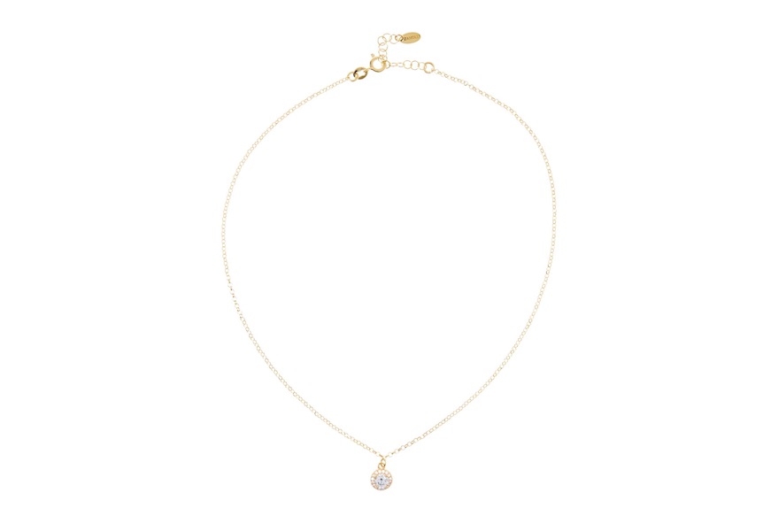 Necklace silver and white zircon pendant Selezione Zanolli