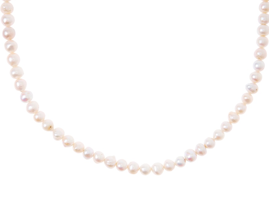 Long Necklace silver and pearls Selezione Zanolli