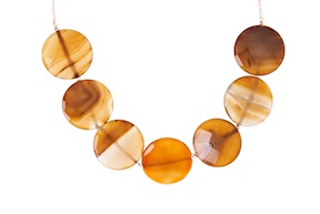 Necklace silver rosè and brown stones Selezione Zanolli