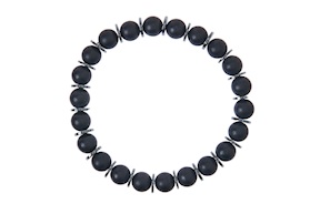 Bracelet silver with lava stone Selezione Zanolli
