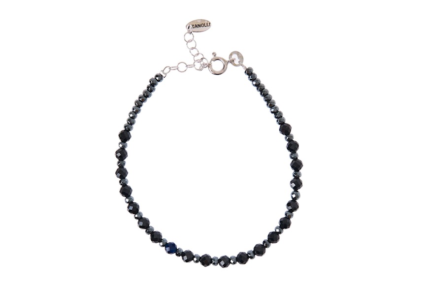 Bracciale argento brunito con ceramica Selezione Zanolli