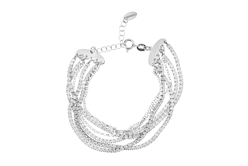 Bracelet silver with white zircons Selezione Zanolli