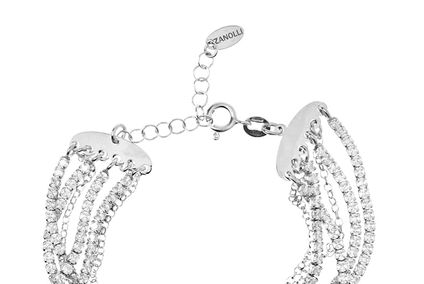 Bracelet silver with white zircons Selezione Zanolli