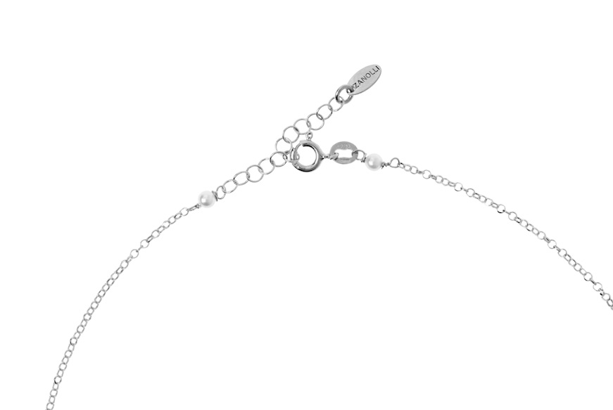 Collana argento con perline bianche Selezione Zanolli