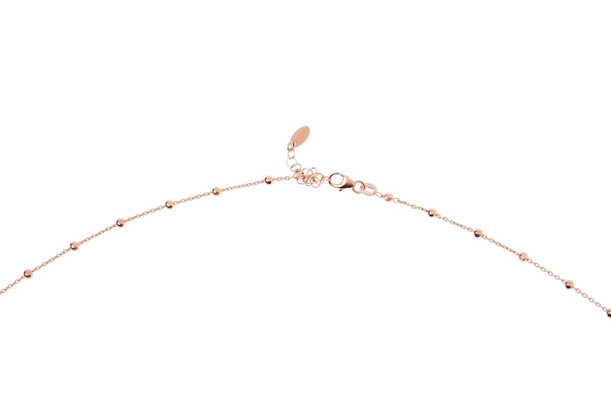 Collana argento rosè con pendente cobalto Selezione Zanolli
